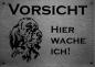 Preview: Edelstahl Warnschild Englischer Setter VORSICHT Hier wache ich!